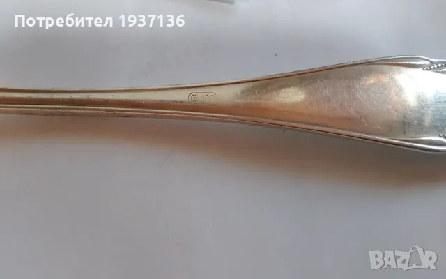 Дълбоко посребрени прибори неупотребявани. Лъжичките са 5 броя и са малки., снимка 2 - Прибори за хранене, готвене и сервиране - 47329602