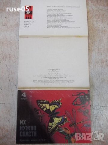 Лот от 16бр. картички на насекоми от червената книга на СССР, снимка 3 - Други ценни предмети - 35626260