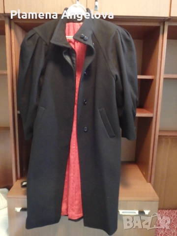 Винтидж дамско палто от 90-те, 100% вълна