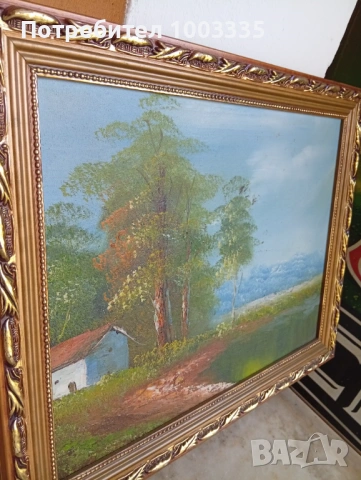 Картина -масло на платно , снимка 2 - Антикварни и старинни предмети - 53971251
