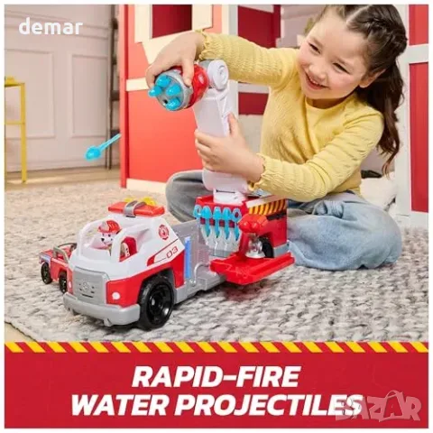 Пожарна кола Paw Patrol с Маршал, светлини и звуци, снимка 5 - Коли, камиони, мотори, писти - 55806904