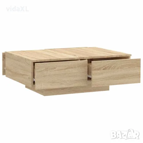 vidaXL Маса за кафе, дъб сонома, 90x60x31 см, инженерно дърво, снимка 5 - Маси - 56147762