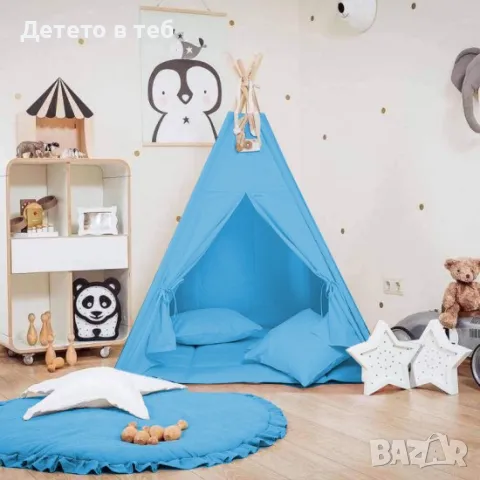 Палатка игу светло синя, снимка 1