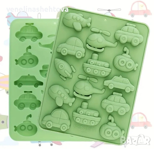 Кола самолет хеликоптер силиконов молд за свещи гипс сапун смола фондан за декорация на торта , снимка 2 - Форми - 53191397