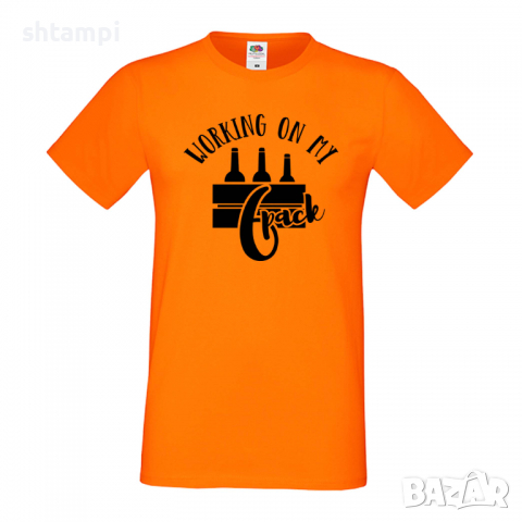 Мъжка тениска Working On My 6 Pack 3,Бира,Бирфест,Beerfest,Подарък,Изненада,Рожден Ден, снимка 7 - Тениски - 36389573