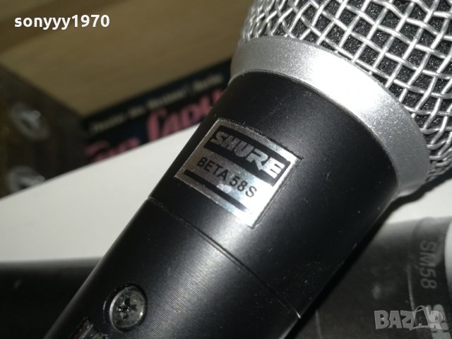 SHURE BETA 58S PROFI MICROPHONE-GERMANY 0701221915, снимка 8 - Микрофони - 35361535