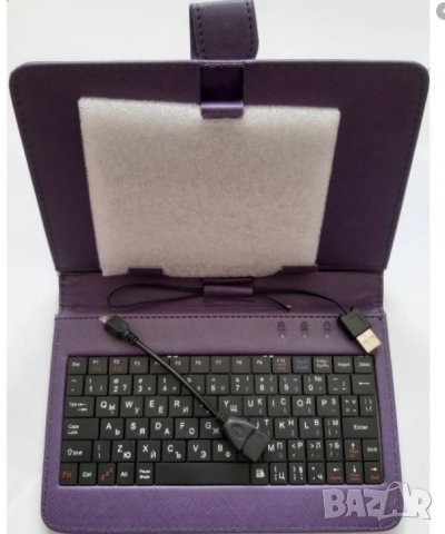 Калъф с клавиатура за таблети 7 инча – micro USB с щипки, снимка 1