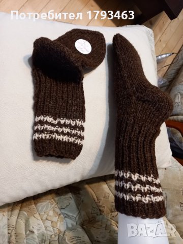 Ръчно плетени дамски чорапи от вълна размер 36