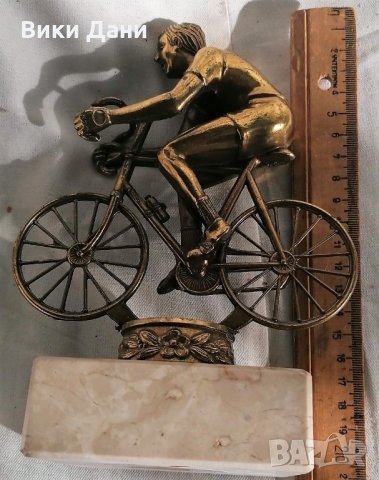 бронз скулптура колело Лион Франция, снимка 6 - Статуетки - 34991789