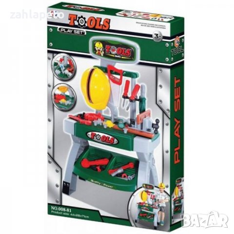 Работилница с каска и инструменти, снимка 3 - Играчки за стая - 38771235