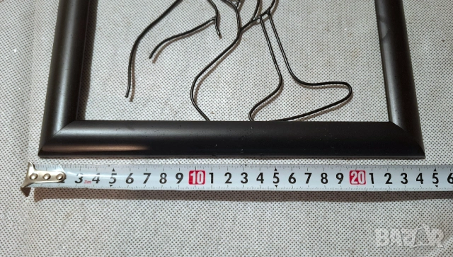 Арт Пано картина с дървена рамка и метален орнамент – Авторска ръчна изработка, снимка 5 - Декорация за дома - 53307883