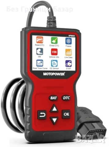 Нов скенер OBD2 диагностика с цветен дисплей и тест за акумулатор 12V