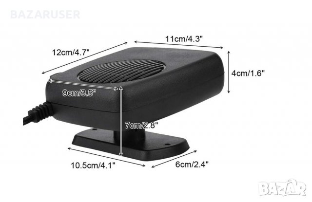 Печка с вентилатор 12V - (2197)/254241, снимка 2 - Аксесоари и консумативи - 30818029