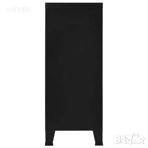 vidaXL Индустриален скрин за съхранение, черен, 90x40x100 cм, стомана, снимка 4 - Скринове - 56146165