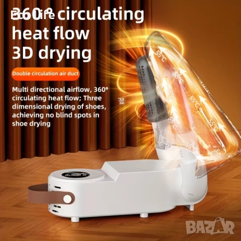 Електрически сушилник и стерилизатор за обувки с UV светлина, снимка 2 - Сешоари - 52413853