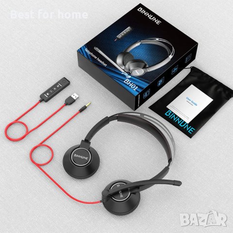Висококачествени+ USB слушалки с микрофон BINNUNE BH01, снимка 2 - Слушалки и портативни колонки - 39646137