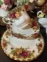 Royal Albert England Circa 1962 “Old country ” - великолепен троен сет Код P2244, снимка 9