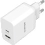 Зарядно за телефон, адаптер CANYON H-20-03, 1xUSB, 1xUSB Type-C, Бял SS30221, снимка 2