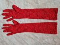 Дантелени червени ръкавици , снимка 3