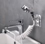 Душ за мивка с гъвкав маркуч със стенно окачване и накрайник за кран, снимка 1 - Душове - 42765275
