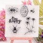 Пчела Пчели кошер цветя силиконов гумен печат декор бисквитки фондан Scrapbooking, снимка 1 - Други - 30447116