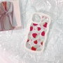 NITITOP  Калъф за iPhone 15 за момиче, къдрава форма, ягоди, снимка 7