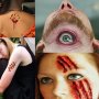 Хелоуин временни татуировки рани, комплект 5 части Halloween, снимка 2