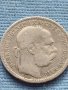 Сребърна монета 0.835 проба 1 крона 1894г. Унгария Франц Йосиф първи 39623, снимка 7