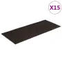 vidaXL Изтривалки за стълби, самозалепващи се, 15 бр., 60x25 см, тъмнокафяви, правоъгълни, снимка 1