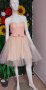 официална бална рокля с пайети в праскова, снимка 1 - Рокли - 35074452