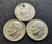 Стари сребърни монети 2 броя даймове 1964 и 50 ст.1913 г. Прекрасни !, снимка 8