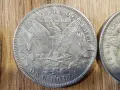 Американски долар | 1 Dollar Morgan | винтидж сувенирна колекционерска монета | посребрена |подарък, снимка 5