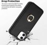 Нов кожен Калъф Кейс Гръб за защита телефон iPhone 11 със стойка пръстен Айфон, снимка 5