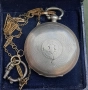 Старинен Османски сребърен джобен часовник с кюстек и ключ, снимка 6