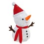 Коледен плюшен снежен човек със звук, 65 см, снимка 2