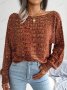 Дамски цветен плетен пуловер с дълъг ръкав и отворени рамена, 3цвята - 023, снимка 10