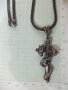 Висулка "Змей около кръст" със синджир сребърни - 53,42 гр., снимка 2