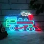 Цветен LED неон с парен локомотив, USB захранване и димиране, снимка 1