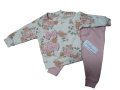 Комплект от две части за бебе момиче с щампи на рози, снимка 2