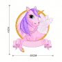 Розов Еднорог Unicorn стикер лепенка за стена за детска стая самозалепващ, снимка 2