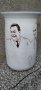 Соц. емайлирана керамична ваза - Живков и Брежнев, снимка 1 - Антикварни и старинни предмети - 44185468