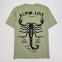 SMOG ALPHA NewYorker Оригинална Памучна Тениска Скорпион L-XL, снимка 1 - Тениски - 40439672