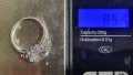 Сребърен пръстен 925 проба с бял камък , снимка 6