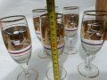 Сретро стъклени чаши с позлата, снимка 2