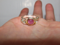 Сребърен пръстен с рубин подходящ за подарък №345, снимка 4