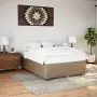 vidaXL Рамка за легло, капучино, 160x200 см, изкуствена кожа, снимка 2
