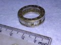 BVLGARI БУЛГАРИ Стар МАРКОВ Скъпоц СРЕБЪРЕН ПРЪСТЕН РОДИРАНО СРЕБРО 925 с ЛАБОРАТЕРЕН МОЙСАНИТ 40627, снимка 7