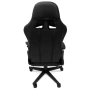 Геймърски стол с прибираща се подложка за крака и функция за масаж - черен, снимка 8