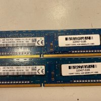 8GB (2x4GB) DDR3L SK-Hynix PC3L-12800U (1600Mhz,CL-12,1.35V), снимка 1 - RAM памет - 37594067