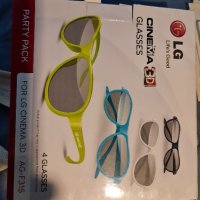 LG 3d cinema  4броя очила, снимка 1 - Стойки, 3D очила, аксесоари - 42894437